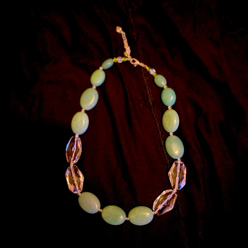 Tourmaline semi precious stone necklace